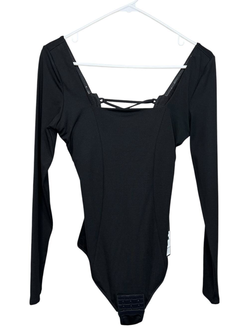 Ta3 LS Squary Bodysuit in Black Size Small